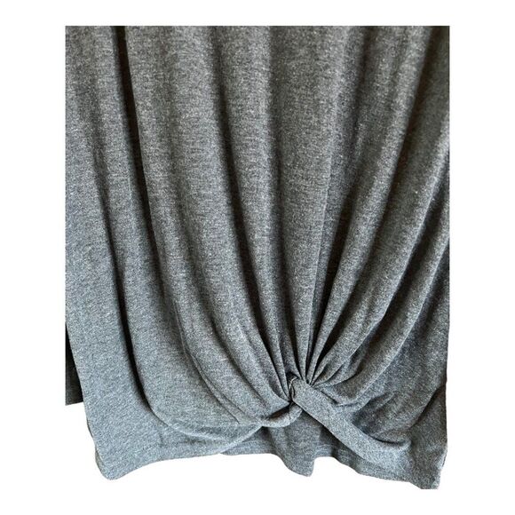 Yidarton T-Shirt Gray Sz Small Twist Knot Front Long Sleeve Crew Neck Basic - Picture 12 of 15
